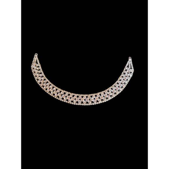 Wide Silver/Crystal Hair Accessory